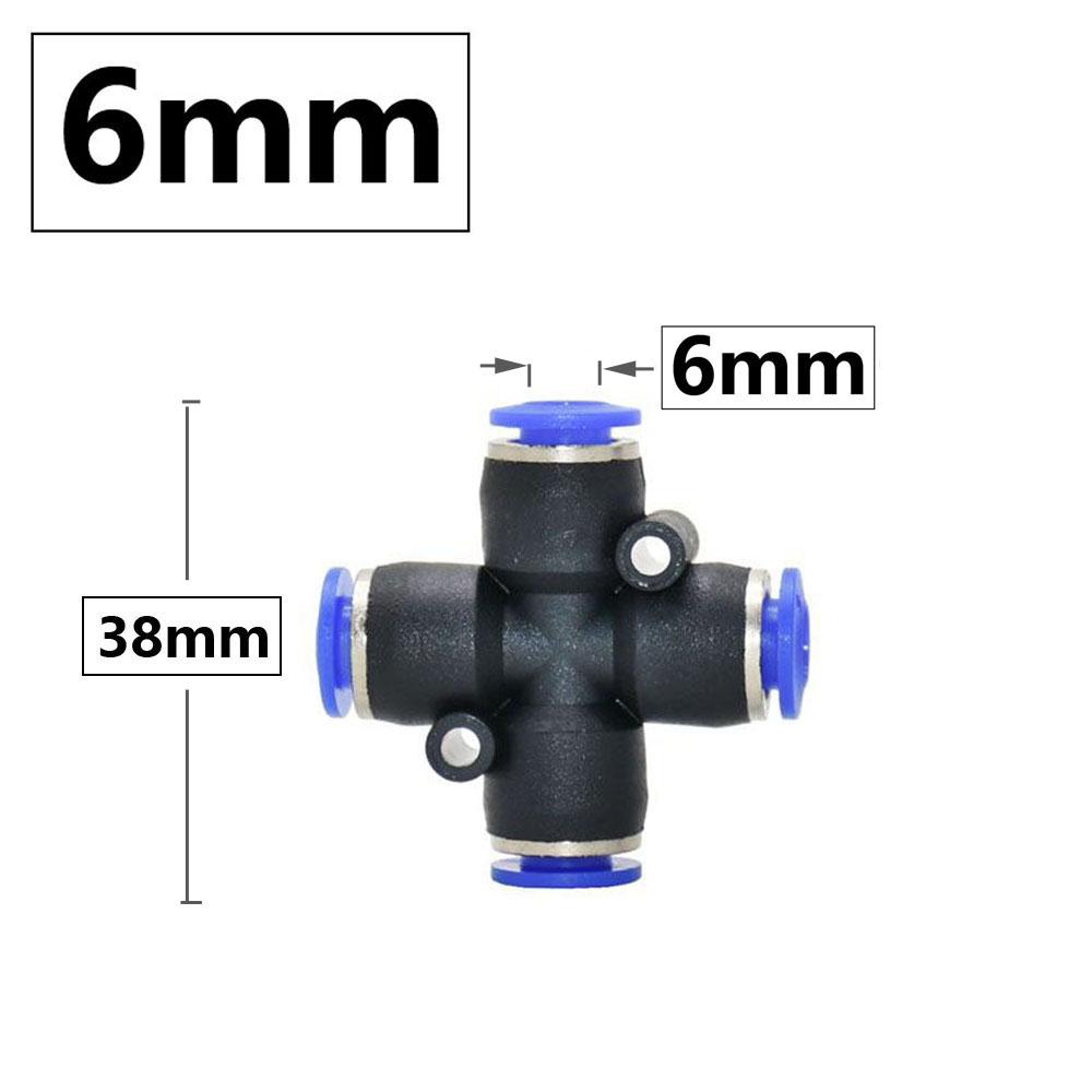 6mm 8mm Pneumatic Fitting Tee Elbow Straight Plug Valve Air Quick Connector Water Push In Hose Couping PU PY PK PM PZA HVFF