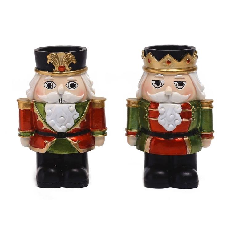 Christmas Candle Holder Nutcracker Candleholders Candlestick Table Decoration