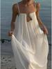 Elegant Flowy Chiffon Deep V Spaghetti Strap Long Dress for Spring/Summer 2026