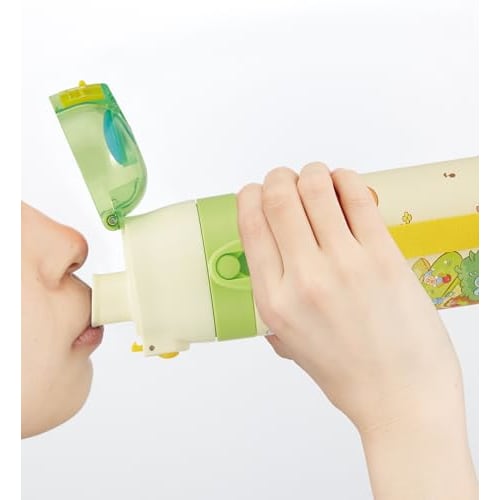 Skater Children's Water Bottle, 470ml, Kirby Star Design, Perfect for Picnics, Boys, Insulated, Stainless Steel, Lightweight, Sports Bottle, Kids' Wat