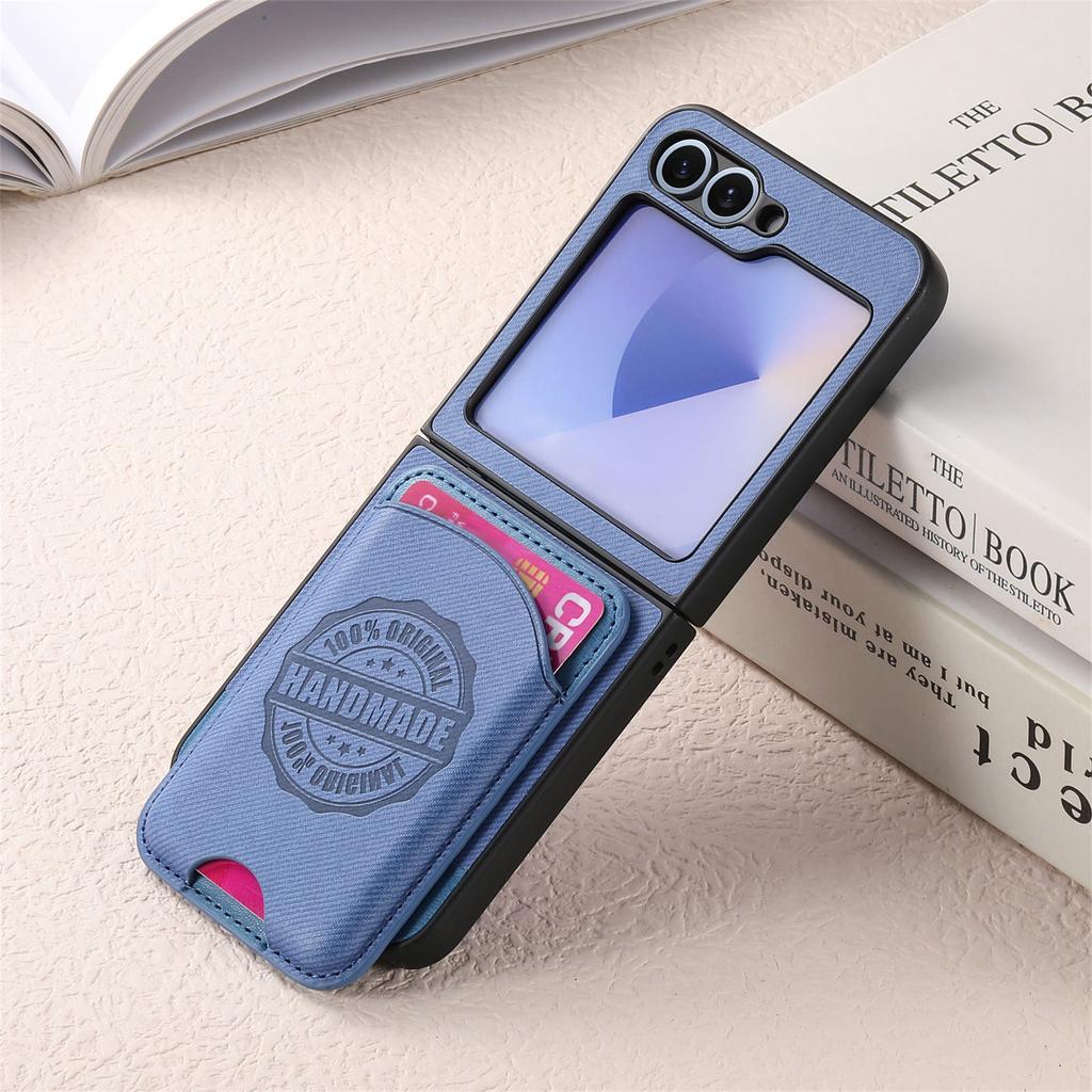 2 in 1 Detachable Magnetic Cards Solt Wallet Case For Samsung Galaxy Z Flip 7 FE 6 5 4 5G Flip6 Flip5 Vertical Bag cowboy Cover
