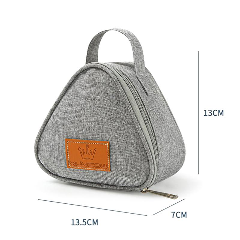 1Pc Portable Triangle Insulated Bag Mini Aluminum Foil Student Lunch Bag KTY