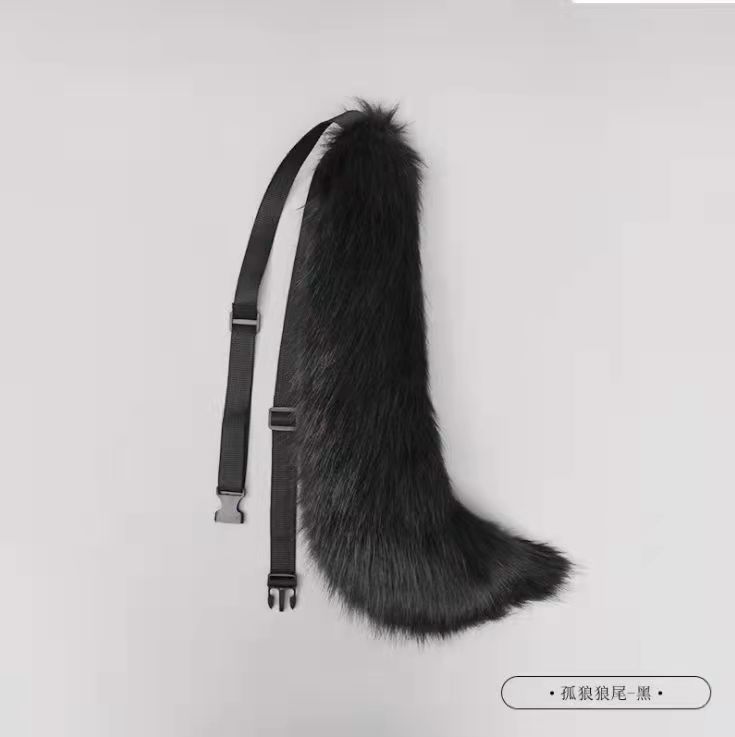 2025 Wolf Ears cosplaycat Ears Headdress Woolly Tail Wolf Series Female and Male Friend Plush Simulated Animal Ear KC Hair Hoop