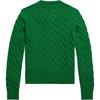 Polo Ralph Lauren Vyšívané logo Jednobarevný Svetr s kulatým výstřihem a zapínáním na knoflíky Pletený copánkový Svetr Standardní střih Dámský svetr 211882917-503