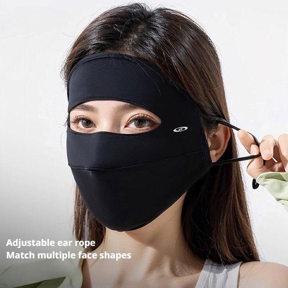 Breathable All-Round UV Protection Face Mask Ice Silk Sun Shield For Cycling Outdoor Activities Beach/Swimming Protection