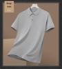 Polo d'été en soie glacée pour homme 2024 – T-shirt de sport léger et décontracté, à manches courtes, couleur unie et à revers