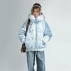 Winter New Big Fur Collar Down Cotton-padded Clothes Women's Loose Warm Hooded Cotton-padded Jacket Student Thickened Cotton-padded Jacket