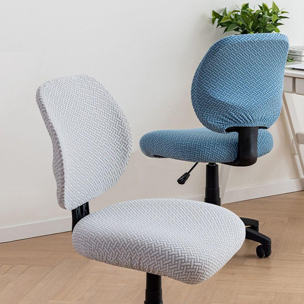 2Pcs/set Anti-dirty Split Office Chair Cover Elastic Lift Rotating Chair Cover  for Home&Office