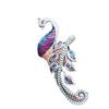 Ethnic Cloisonné Phoenix Ring: Adjustable Silver-Plated Art Ring for Women in Retro Chinese Style