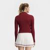Fila Tennis Fashion Classic Simple Retro Sports Casual Comfortable Versatile Slim Knit Cardigan Women Outerwear Misty-Rose A11W613406FRD
