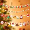 Paper Christmas Banner Pull Flag Design Christmas Theme Merry Christmas Decor Wall Hanging Hanging Ornaments Christmas Party