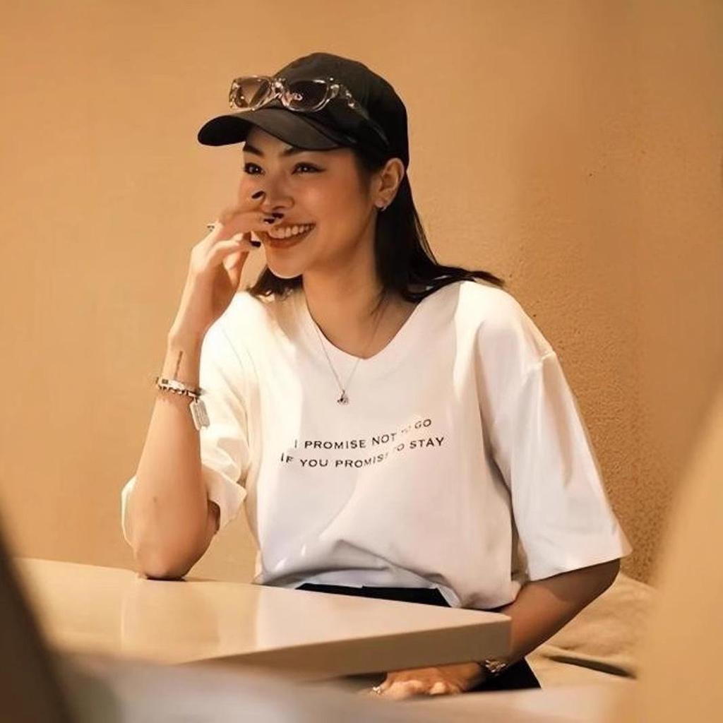 Love Fills the Blank Fayeyoko Women's Cotton Short Sleeve T-Shirt - Stylish Letter Design