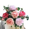 27.2 Inch Luxury Peony Artificial Flower for Home Decor Dining Room Table Photography Prop