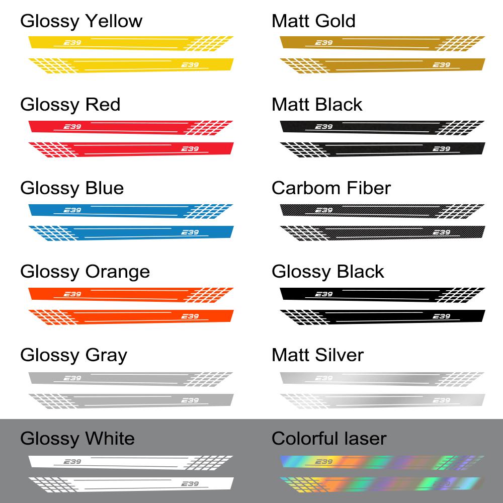 2PCS Car Door Side Skirt Stickers For BMW E39 Auto Accessories Body Trim Graphics Racing Sport Decoration Vinyl Film