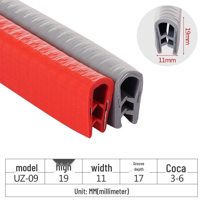 U-Shaped Rubber Edge Protector for Sheet Metal and Glass