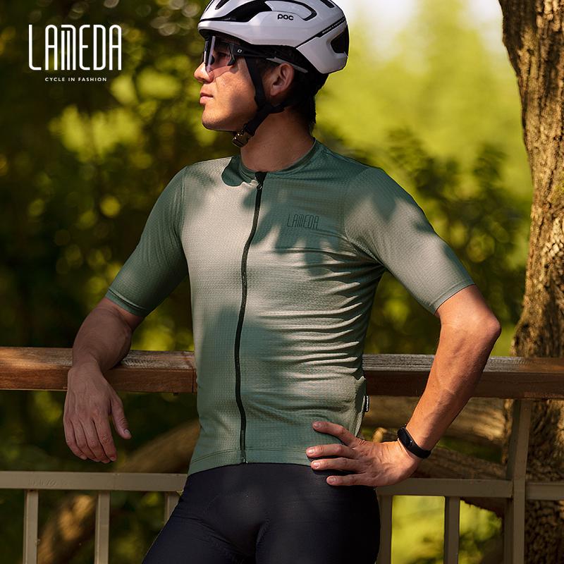 Lameda Cycling Clothes Summer Men's Short Sleeved Fast Drying Breathable Cycling Jersey Cycling Shorts Strap Set For Men
