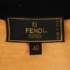 FENDI 90s Made in Italy Old Back print Long sleeve Half Zip Velour Polo shirt Men's Used