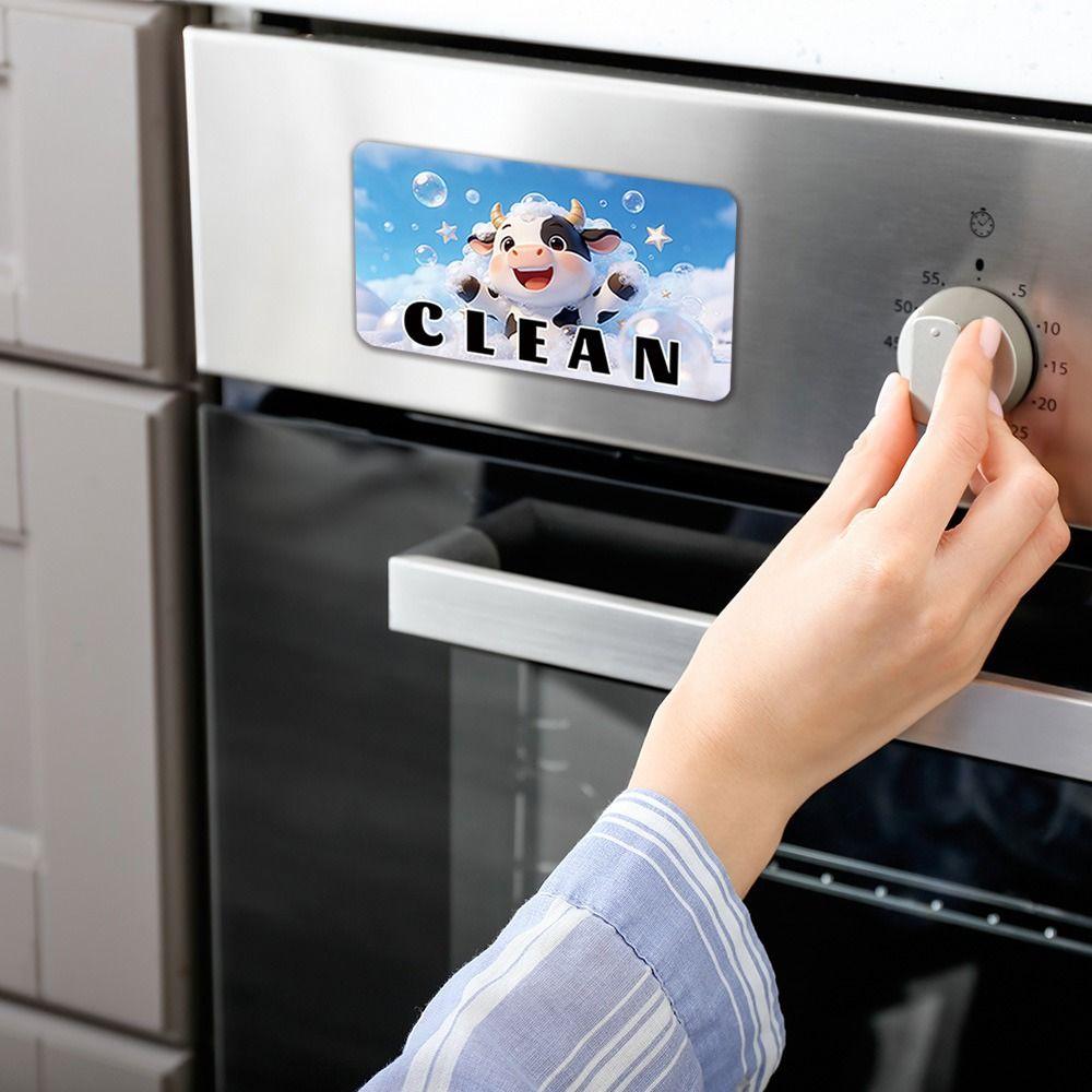 Non-Scratch Dishwasher Stickers Cartoon Animal Dishwasher Sticker  Kitchen Use