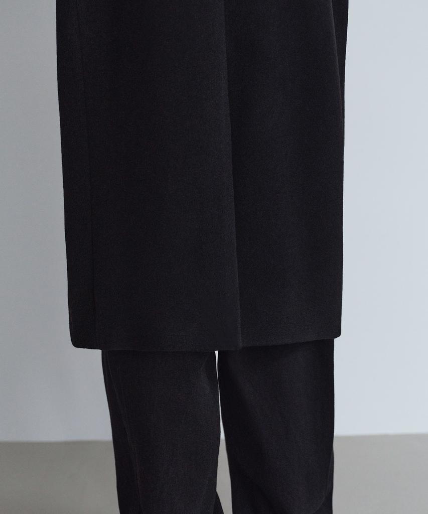 Musinsa Standard Cashmere Blend Oversized Single Coat [Black]
