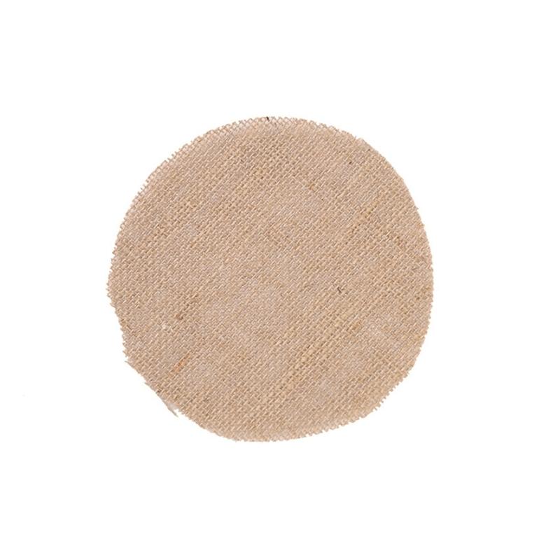 

5Pcs Round Square Burlap Jutes Placemat Table Mat Vintage Wedding Table Decoration Farmhouse Placemats Natural Place Mat