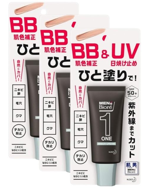 

Biore ONE BB UV Cream BB Крем 30г x Мужской и SPF50+/PA++++ 3 штуки