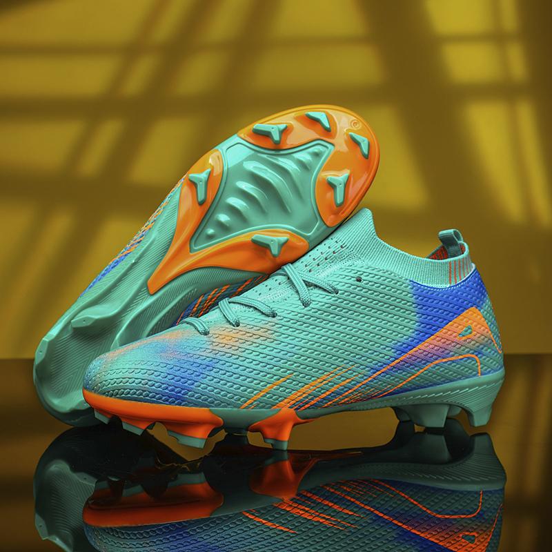 Nowe Męskie Buty Piłkarskie Mid-top Antypoślizgowe Buty Piłkarskie Korki Trampki Futsal Wysokiej jakości Mecz Halowy Najlepiej sprzedające się FG/TF