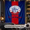 TapestryBolton Wanderers FC Custom Name Text Personalized Wall Hanging Tapestry Home Wall Decor