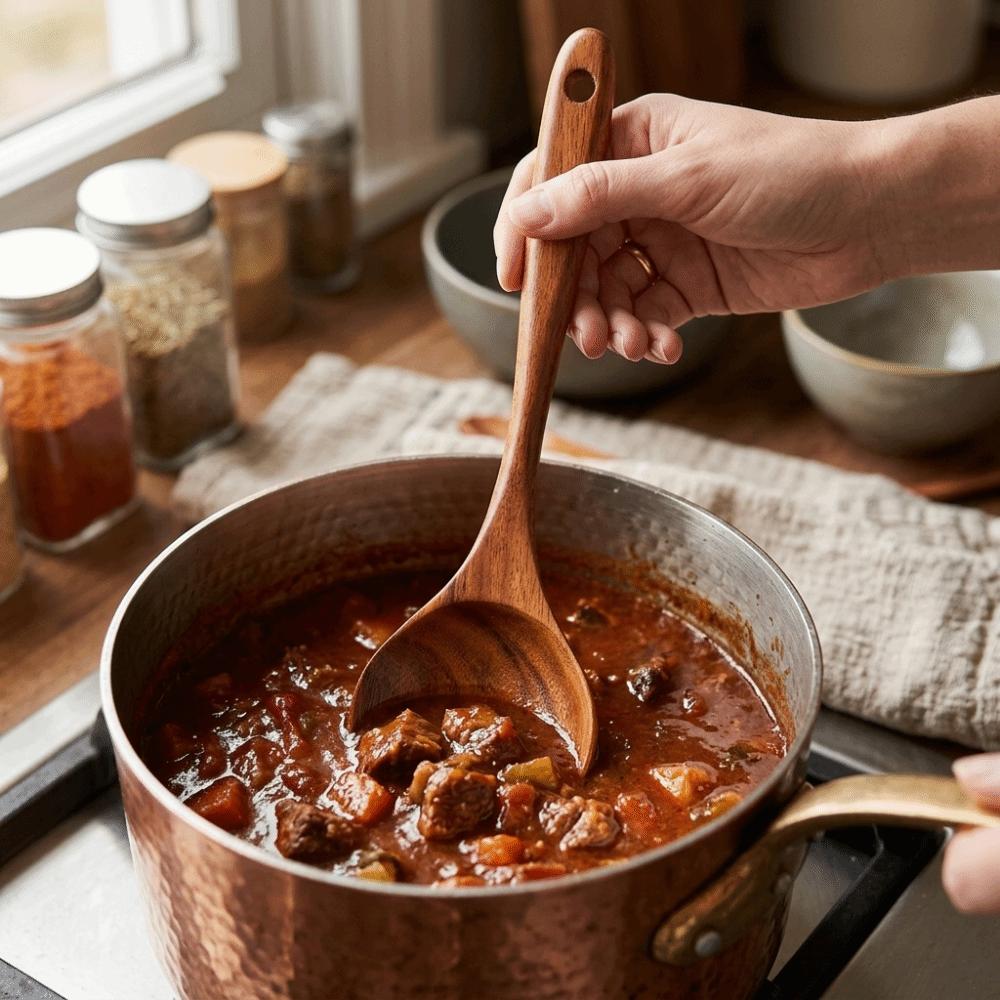 Wooden Seasoning Spoon Random color Kitchen Spoon Easy Grip Stirring Spoon  Family Dining