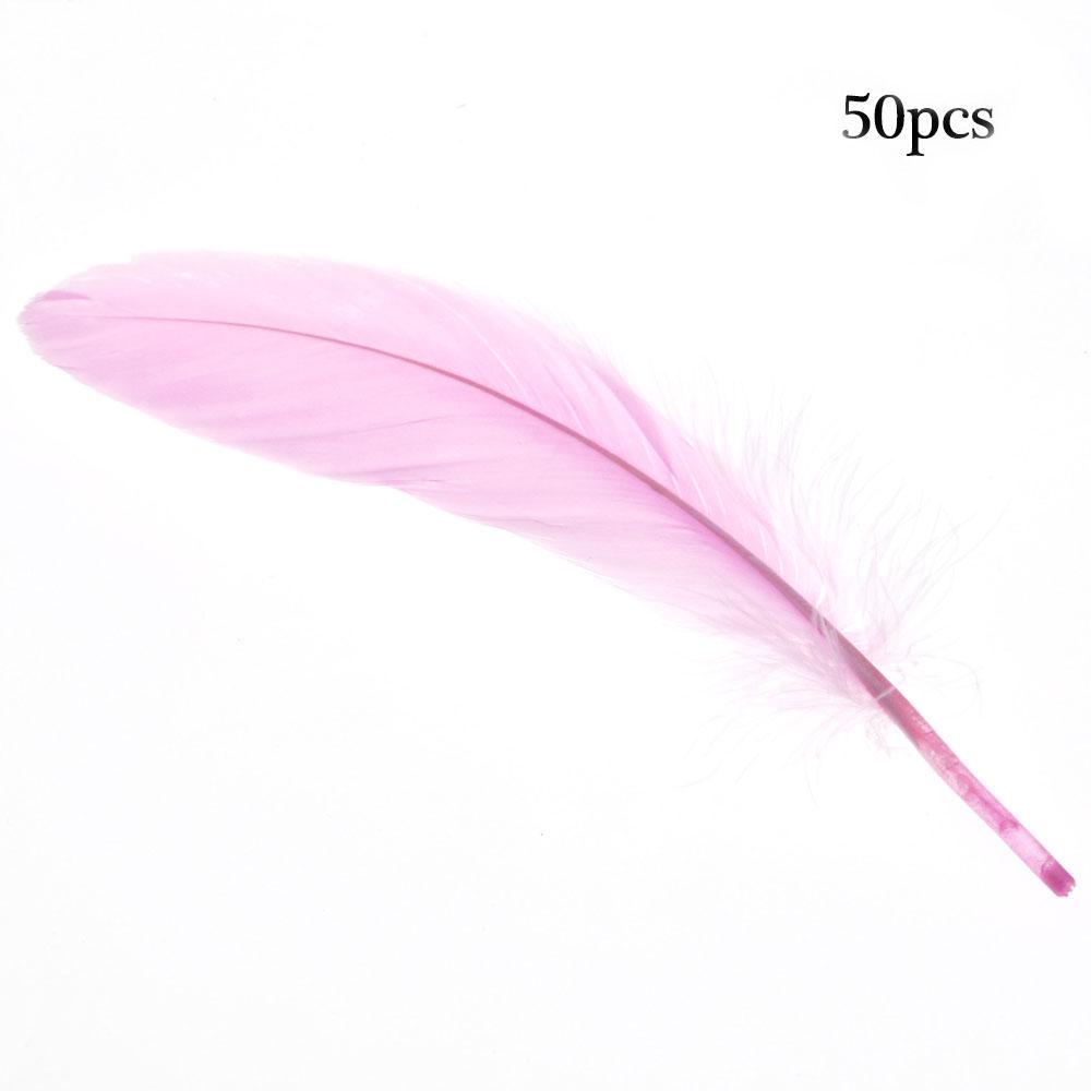 50pcs Natural Goose Feathers 15-20cm, Pure Soft DIY Craft Feathers for Home Decor, Balloons, Jewelry & Fashion Embellishment