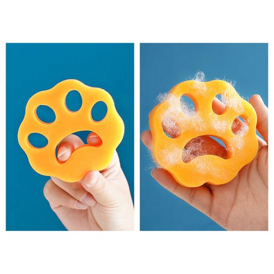 4Pcs Waschmaschine Tierhaarentferner Pfotenform Haar Kleben Werkzeug Tierhaarentfernung Assistent Skala Reduzierer