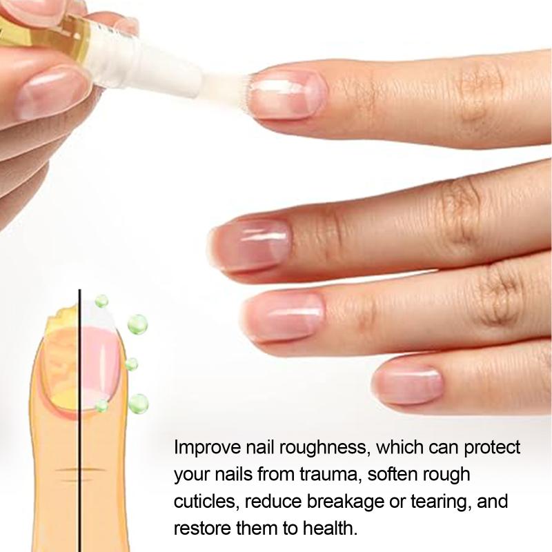 Natural Orange Nail Oil Nourishing Formula for Damaged Nails Promotes Repair Strengthens Reduces Thickness and Breakage Daily Care
