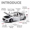 1:24 Honda Accord Models Toys Alloy Diecast Cars Front Wheel Steering Doors Opened Sound Light Pull Back Vehices Friend's Gifts