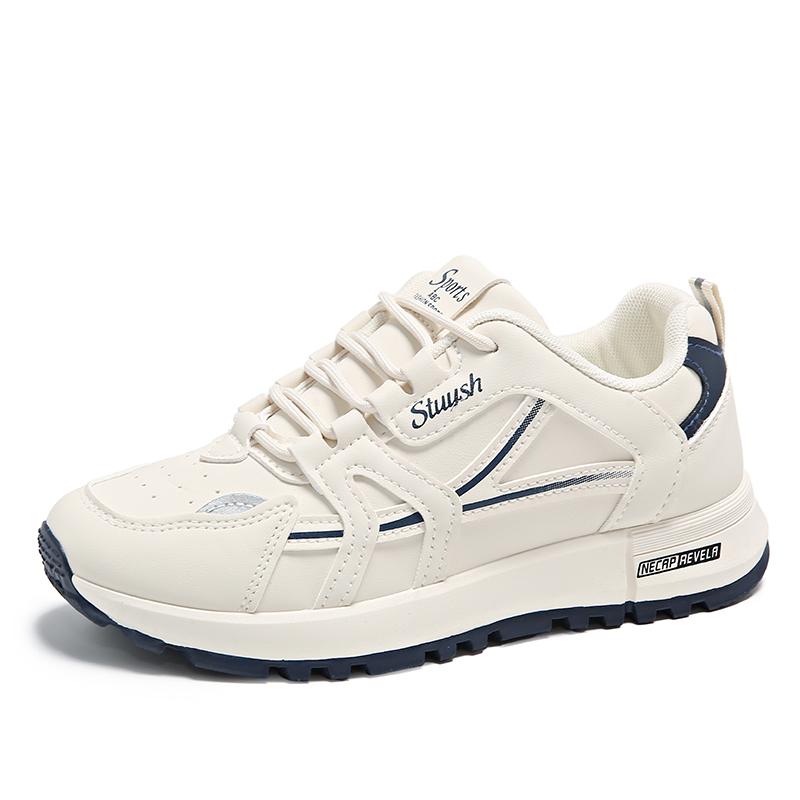 Fashion Womens Fashion Lace up Casual Sneakers Lightweight Soft Sole Running Shoes for Women Thick Soled Mesh Breathable Sports Shoes