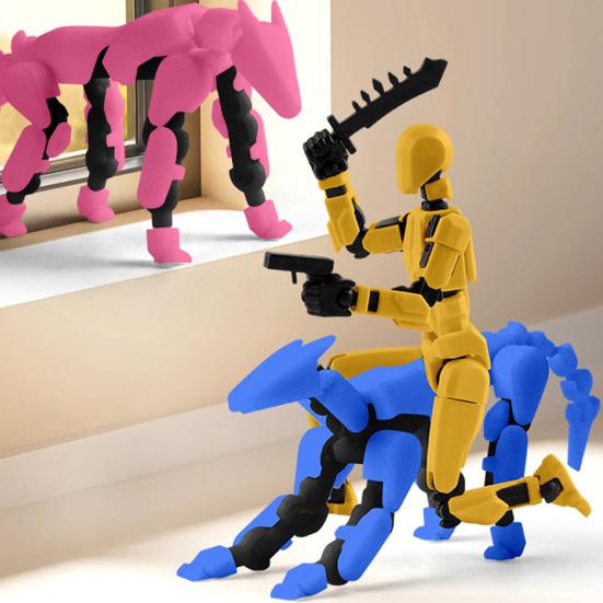3D Printed Hound Action Figure Multi-jointed Movable Robot Dog Model Articulated Animal Figurine Desktop Decoration Kids Adults Gift