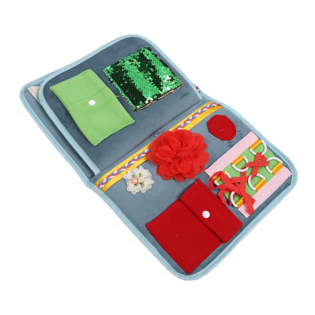 Fidget Book Versatile Anxiety Relief Soft Sturdy Fidget Blanket for Elderly Dementia Autism