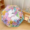 Cute Unicorn Printed Umbrella Windproof Folding Umbrella Portable Sun and Rain Umbrella Suitable for Gifting