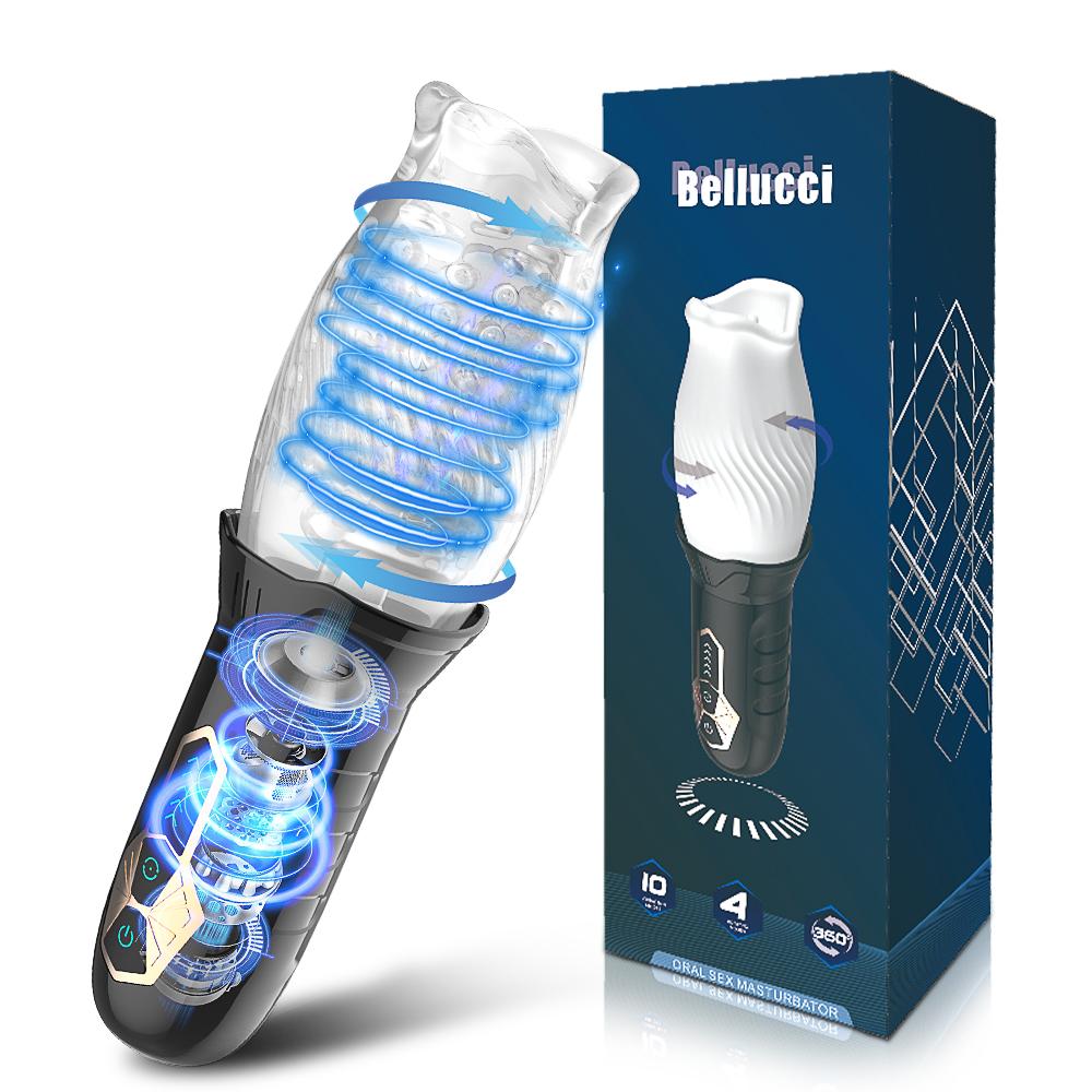 Automatic Rotating Masturbator Cup Glans Trainer Vagina Penis Pump Sleeve Delay Ejaculation Vibrator For Mens Adult Toys Male