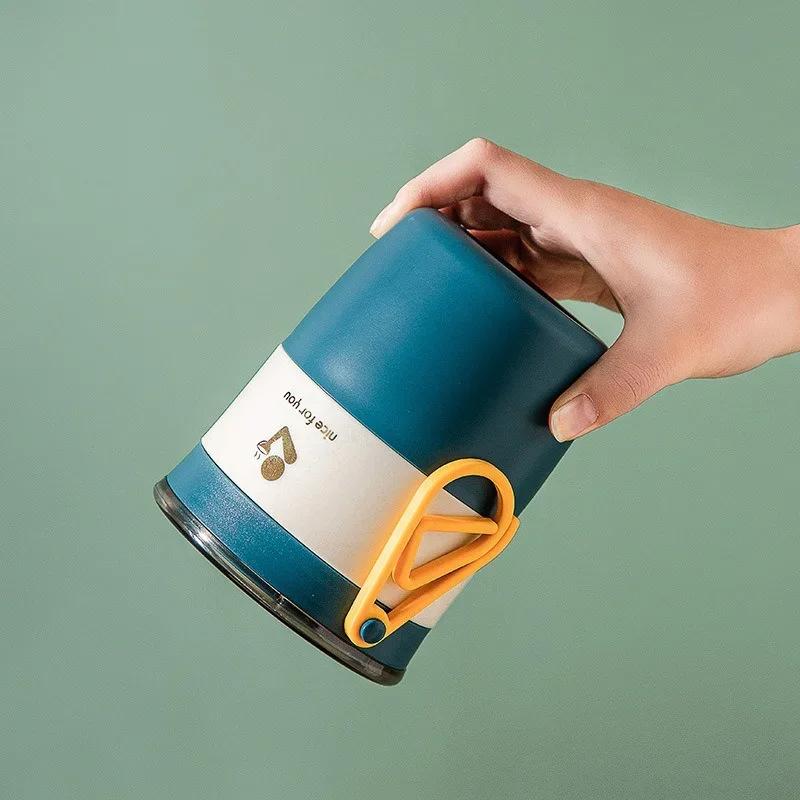 450 ml/580 ml izolovaný obědový box polévková mísa Snídaňový šálek se lžičkou Přenosný uzavřený obědový box šálek na mléko Vynikající izolované vědro