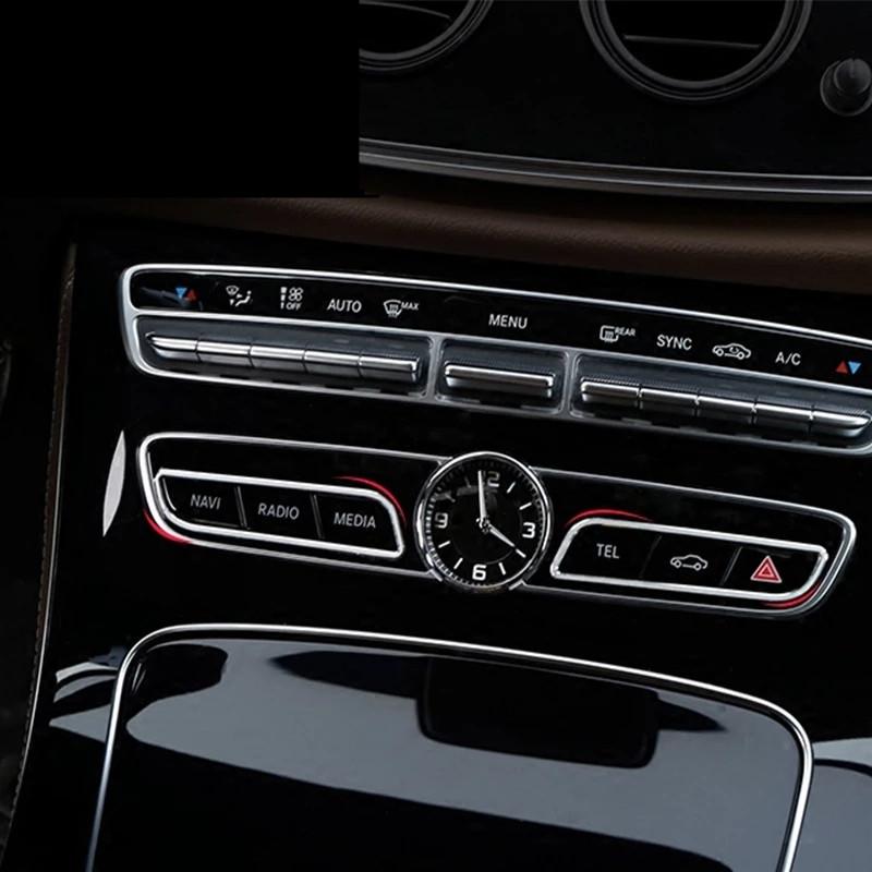 Car Styling Console Panel Kryt Rámeček Samolepky Vhodné pro Mercedes Benz C Class W205 2015-2017 GLC Auto