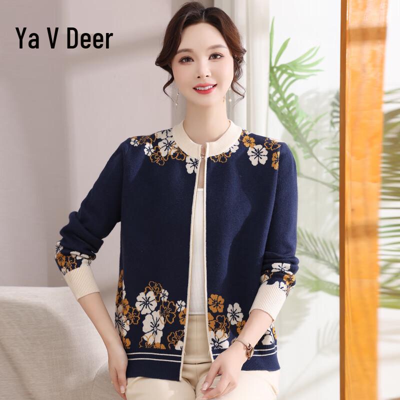 

Yalu Women s Fashion Zippered Knit Cardigan Sweater 4XL