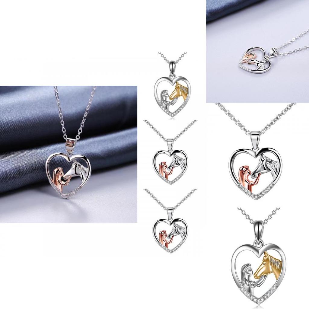 Stylish Animal Themed Heart Shaped Necklace For Girls Perfect Gift For Lovers