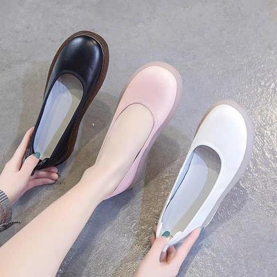 Genuine Leather Flat Shoes for Women Comfortable Soft Sole Soft Leather Anti Slip Maternity Shoes