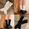 Lolitas Cute Ankle Dress Socks Fuzzy Booties Socks Sweet Ruffle Frilly Crew Socks JK Uniform Loose Socks for Womens