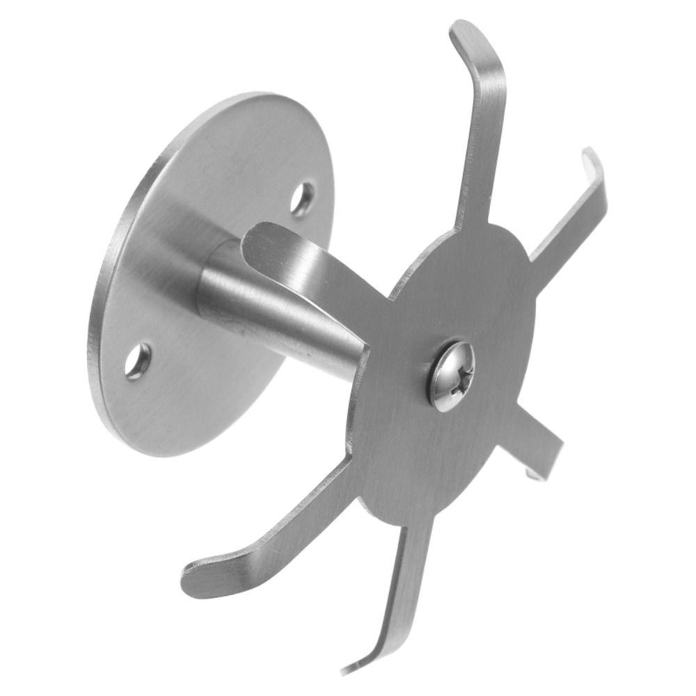 360 Degree Rotation Utensil Hanging Rack Stainless Steel Coat Hangers Sundries Hooks  Bathroom