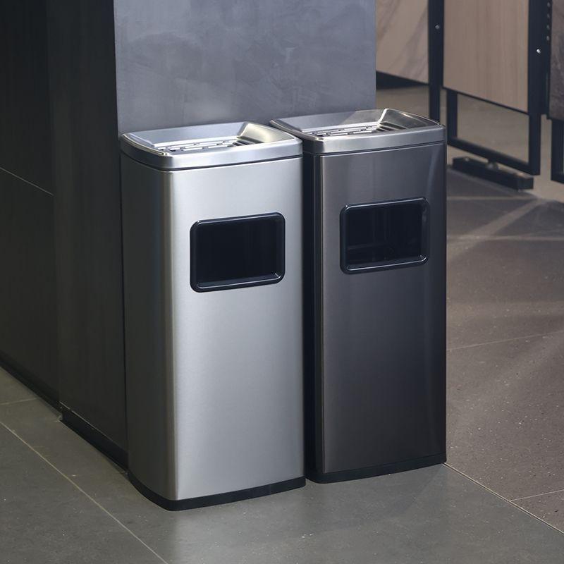 Corridor Aisle Ashtray Cigarette Butt Collector Hotel Lobby Stainless Steel Vertical Elevator Entrance Trash Can