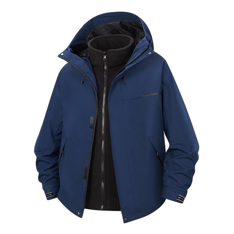 

Новая мужская осенне-зимняя куртка, уличная куртка три в одном, альпинистский костюм для пары 5XL