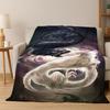 Yin Yang Symbol Chinese Tai Chi Flannel Blanket Soft Warm Throw Blanket for Bedroom Living Room Bed Travel Camping Picnic Gift