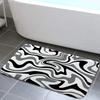 Retro Boheemse Abstracte Golf Badkamertapijt Roze Oranje Kleurovergang Antislipmat Spiraalvormige Krul Psychedelisch Meisjeshart Douchemat