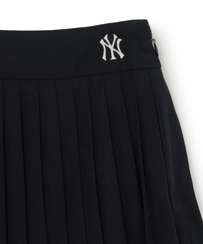 Emelbi Women'S Varsity Sporty Pleated Mini Skirt Ny (Black)