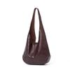 Cross-border Guangzhou First Layer Tree Paste Vegetable Tanned Cowhide Hobo Simple Large-capacity Tote Bag Premium Underarm Shoulder Bag